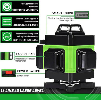 The Tool Storage™ 4D 16 Level Laser Professionale kit