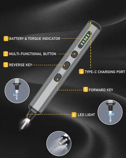 The Tool Storage™ Precision Electric Screwdriver Set - 68 in 1